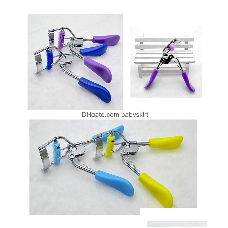 10 colors eyelash curler with comb cosmetic curler curling eyes tweezer for eyelashes beauty makeup tools accessories