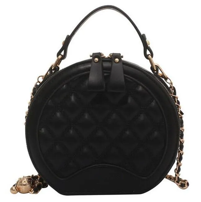 Women Designers Handbag Bag Chains Cross Body Mini Shoulder Bags PU Leather Messenger Bags Fashion Round Purse