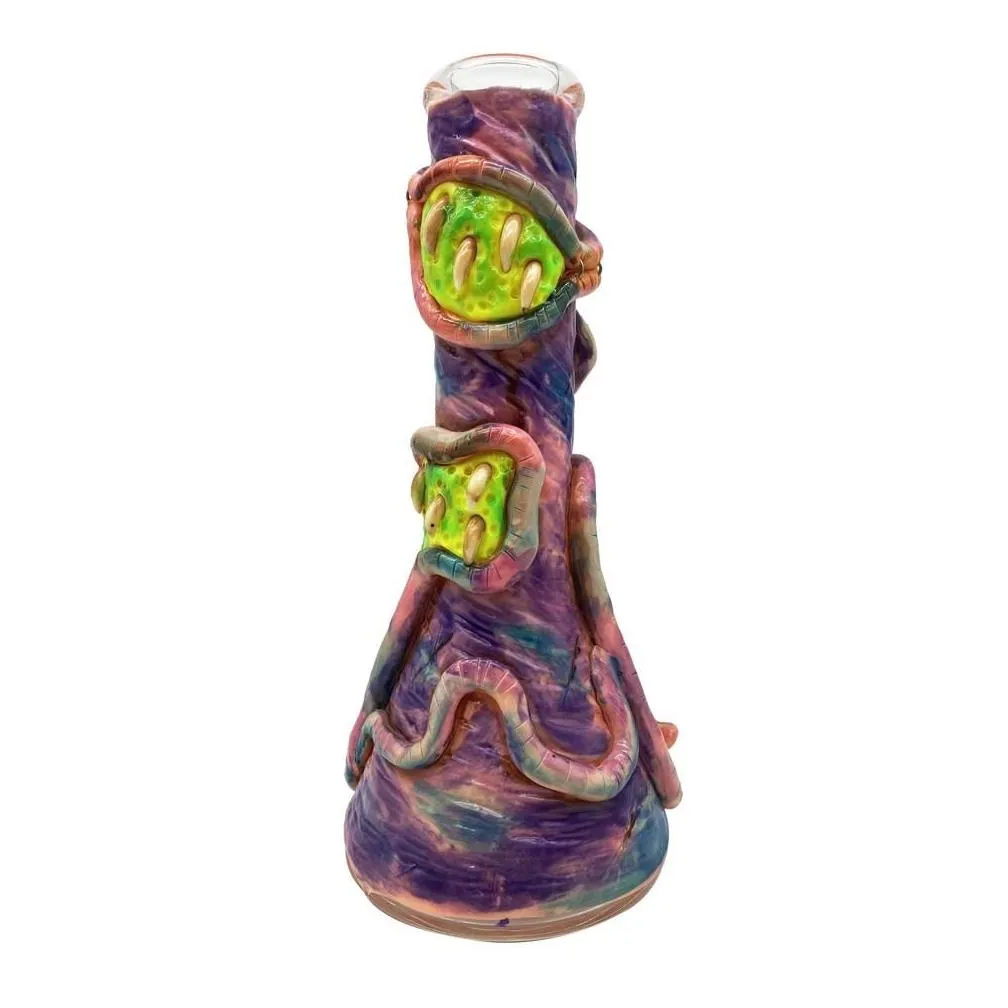 amazing color hand painted hookahs glass bong monster smoking water pipe from china factory bongs wholesale