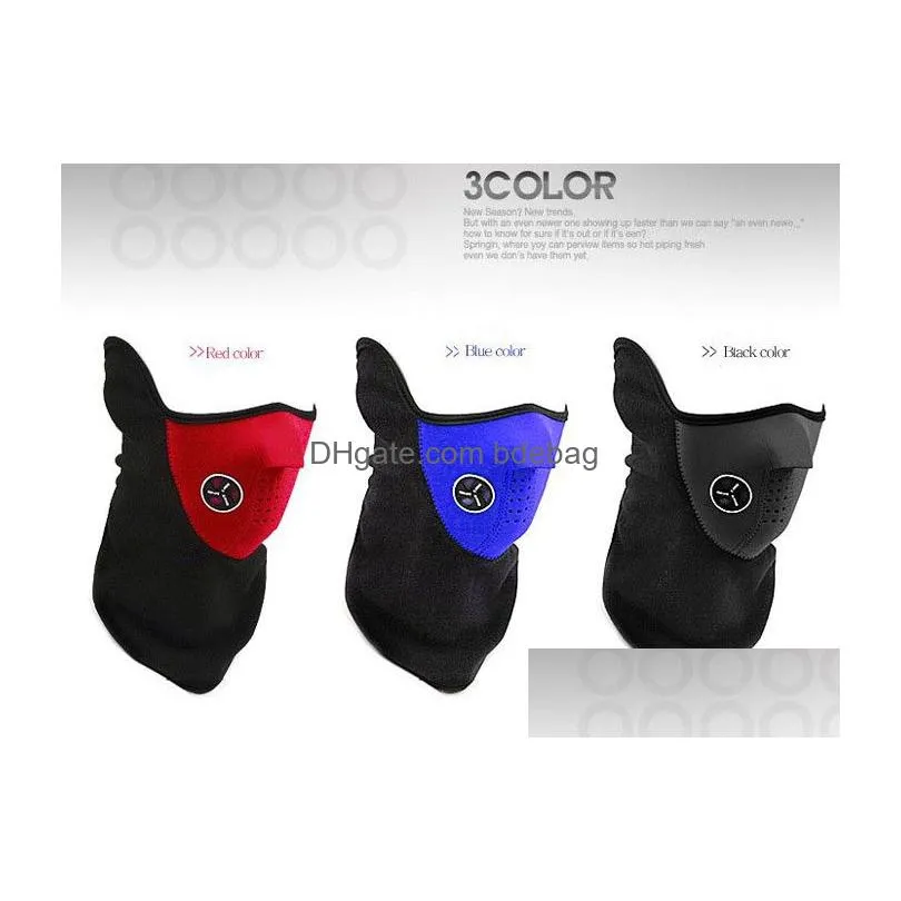 3pcs neoprene neck warm half face mask winter veil for cycling motorcycle ski snowboard bicycle face mask