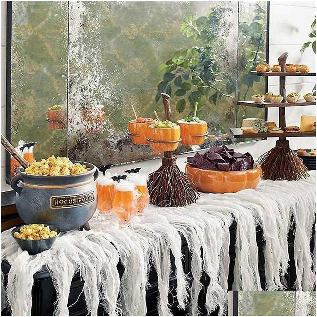 halloween snack serving bowls with holder pumpkin broom candy cake salad bowl for halloween holiday party decoration y0827