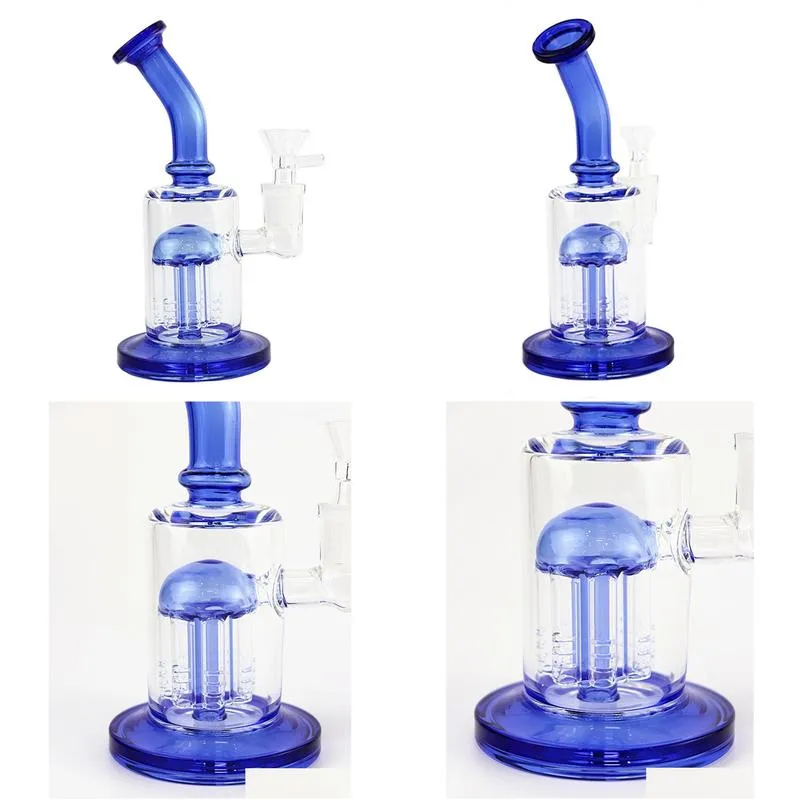 glass bong hookah smoking water pipe 7 inch tree percolator diffused shisha filter beaker bubbler w/ ice catcher pipes bongs hookahs