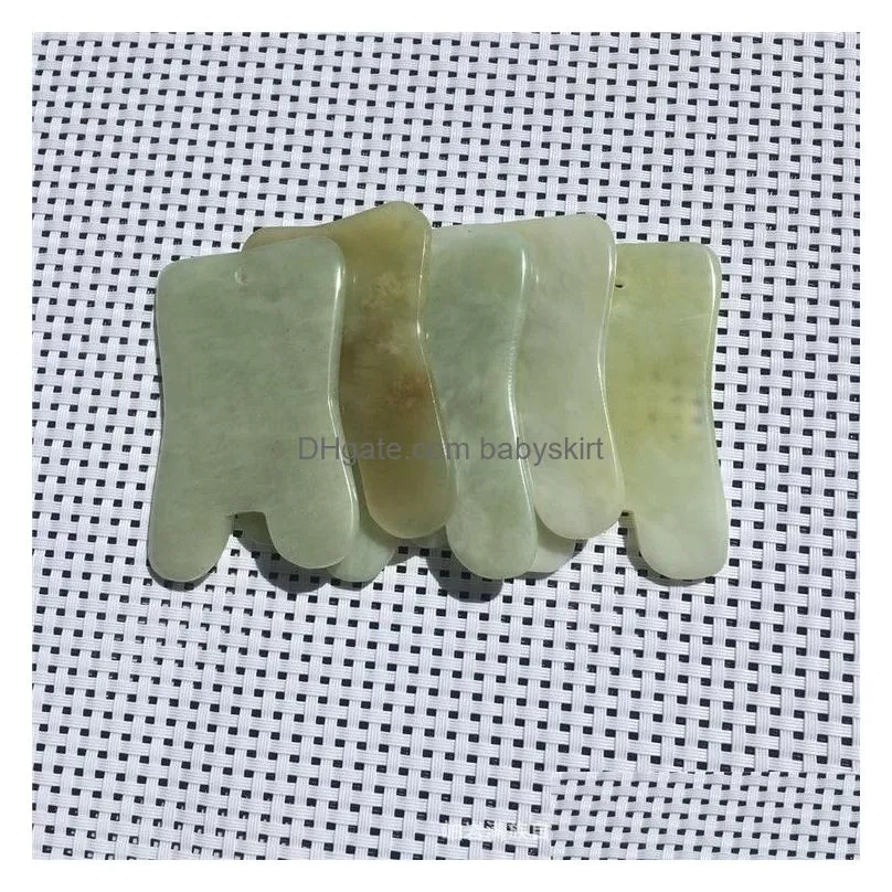 100pcs modern natural jade stone guasha gua sha board square shape massage hand massager relaxation health care facial massager tool