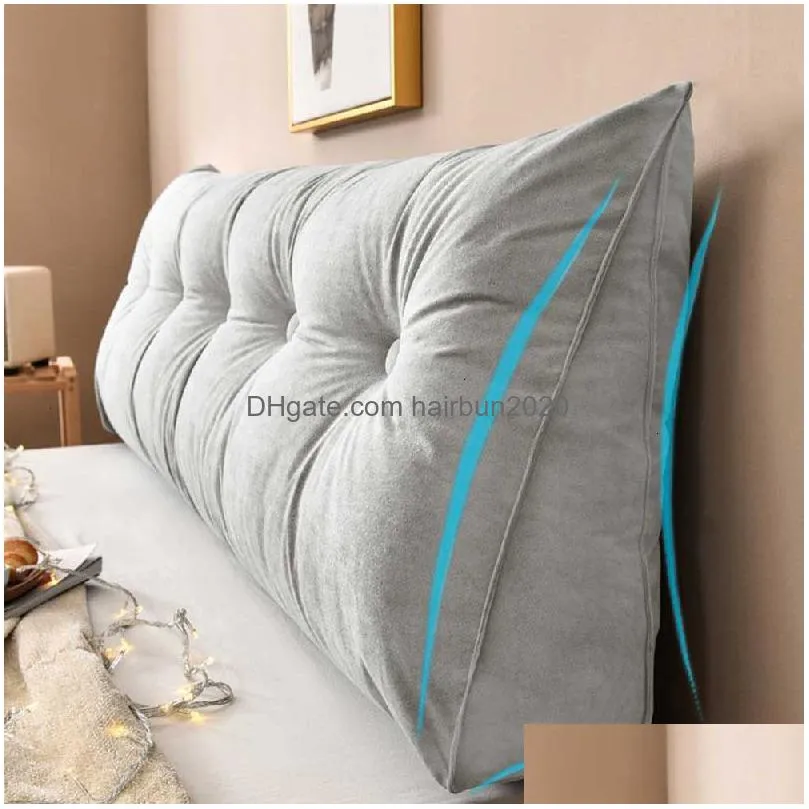 cushion/decorative pillow headboard pillow triangle cushion backrest pain relief sofa waist cushion wedge sleeping pillow for decorative pillows for bed