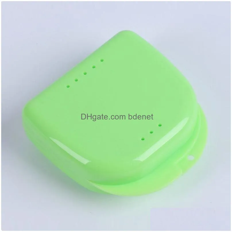 mix colors dental retainer cases container plastic storage box for dental accessories from china