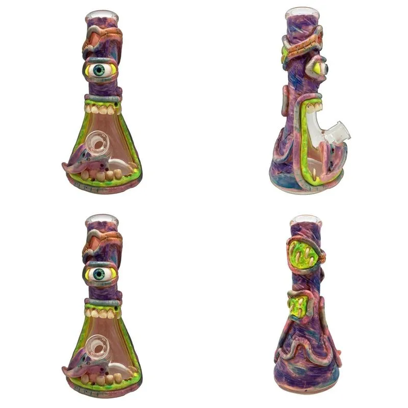 amazing color hand painted hookahs glass bong monster smoking water pipe from china factory bongs wholesale