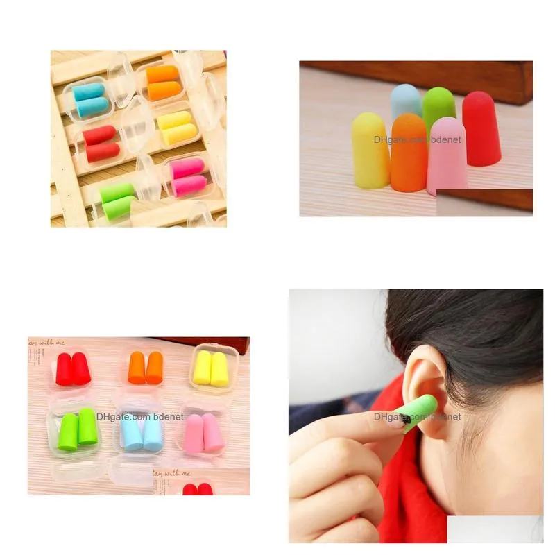 factory price new sale foam sponge earplugs great for travelling sleeping reduce noise ear plug randomly color