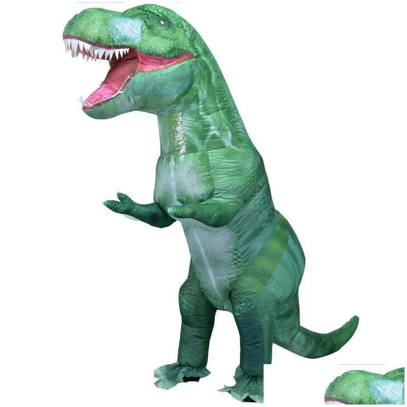 2020 est triceratops cosplay t rex dino spinosaurus inflatable costume for adult kid fancy dress up halloween party anime suit y0827