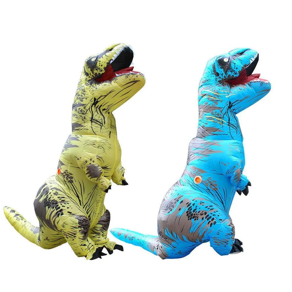high quality mascot inflatable t rex costume anime cosplay dinosaur halloween costumes for women adult kids dino cartoon costume y0827