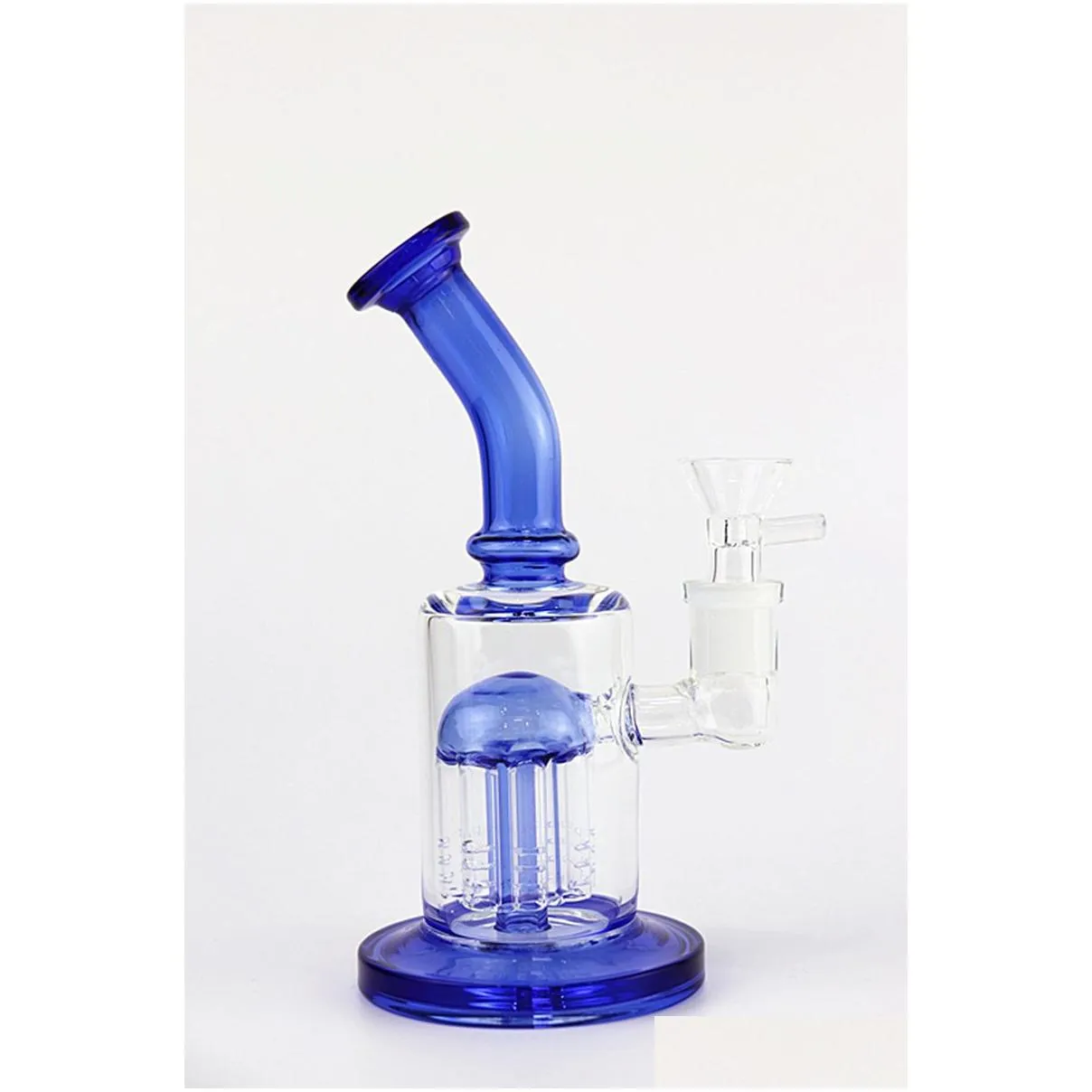 glass bong hookah smoking water pipe 7 inch tree percolator diffused shisha filter beaker bubbler w/ ice catcher pipes bongs hookahs