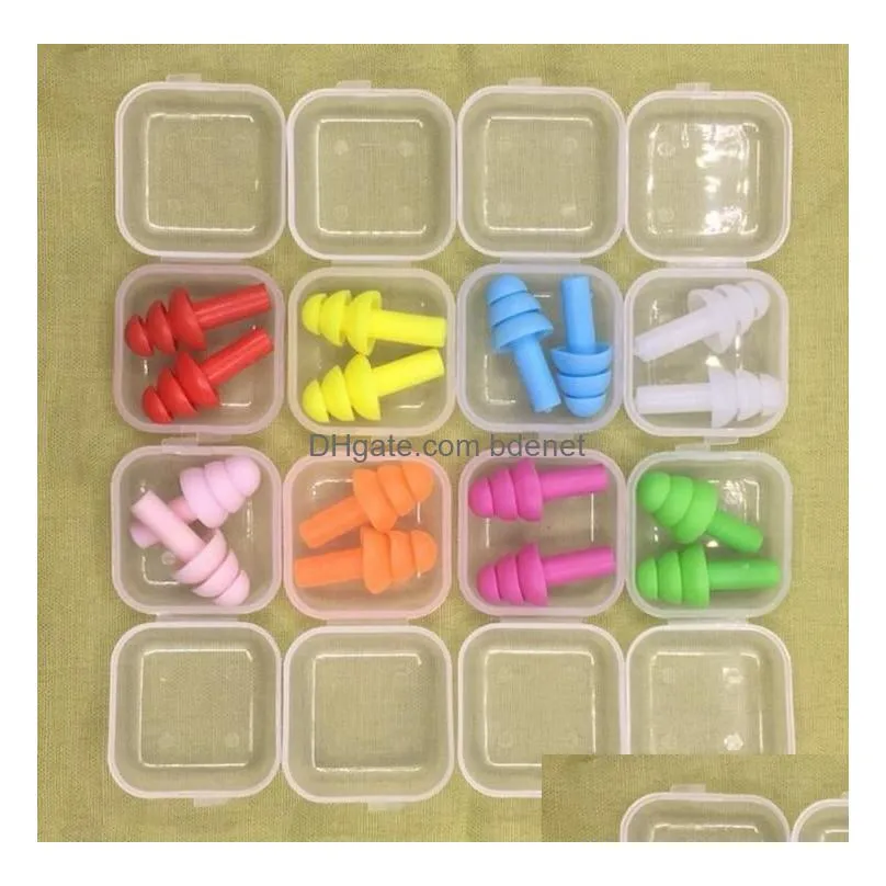 silicone earplugs swimmers soft and flexible ear plugs for travelling sleeping reduce noise ear plug 8 colors