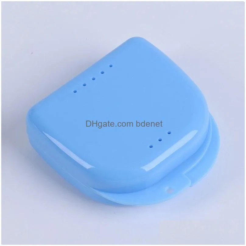 mix colors dental retainer cases container plastic storage box for dental accessories from china