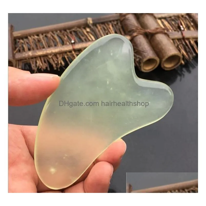 wholesale 300pcs natural jade gua sha skin facial care treatment massage jade scraping tool spa salon supplier beauty health tools