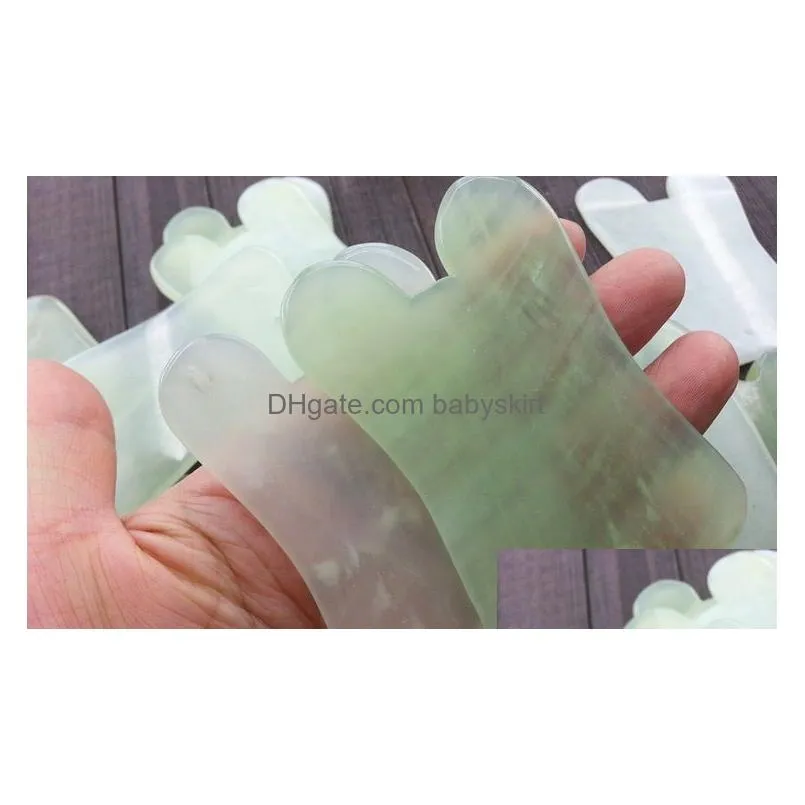 high quality natural jade stone gua sha board square shape massage hand massager relaxation health care facial massager tool