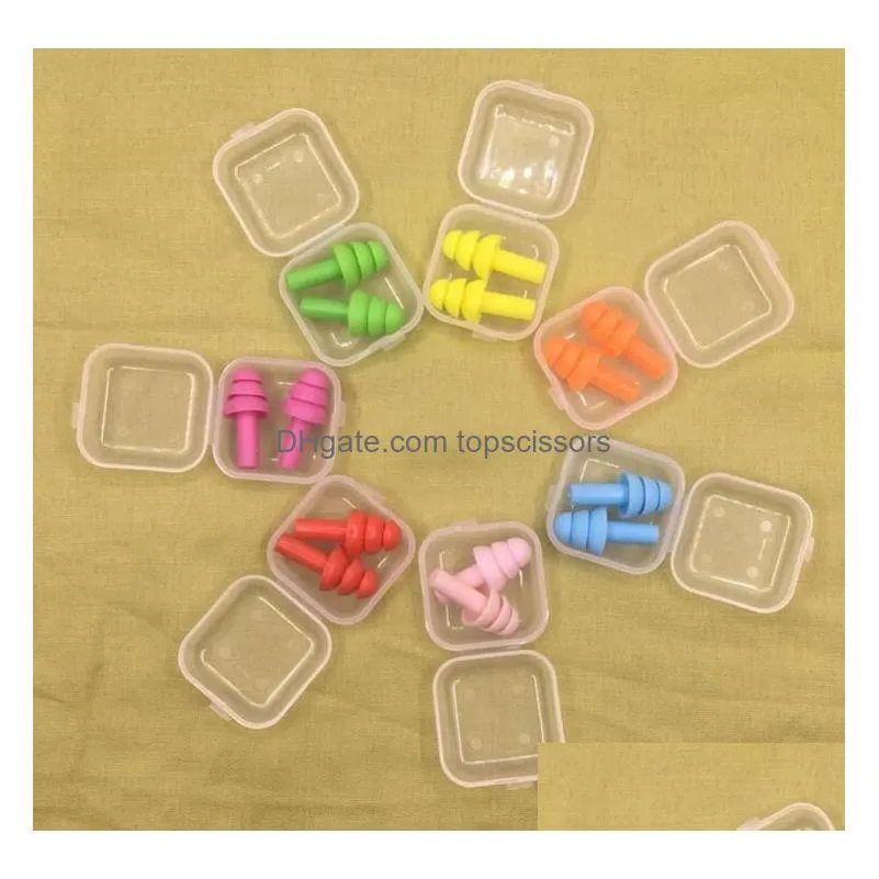1000pairs silicone earplugs swimmers soft and flexible ear plugs for travelling sleeping reduce noise ear plug 8 colors