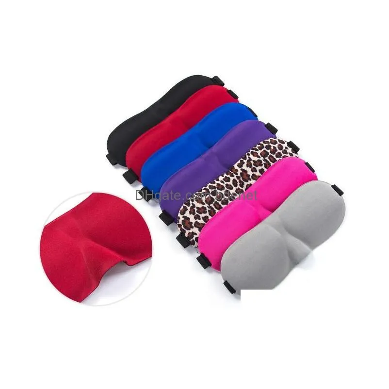 new sale 3d sleep rest travel eye mask sponge cover blindfold shade eyeshade sleep masks 13 colors in stock