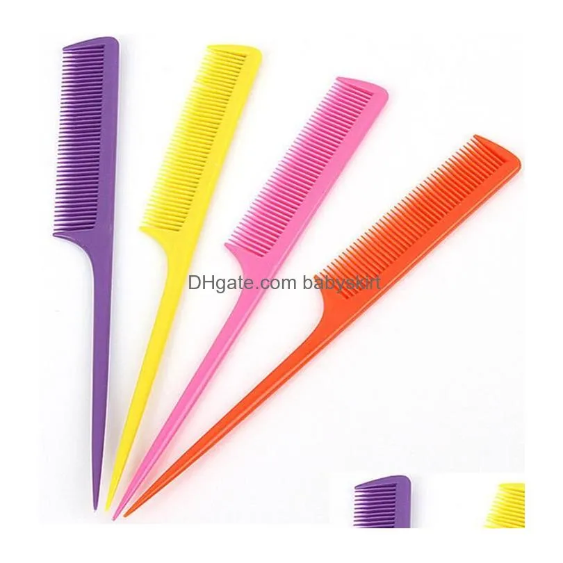 100pcs/lot new hair brushes pointed tail comb nicety type clip design the salon tools hairdresser keratin treatment styling