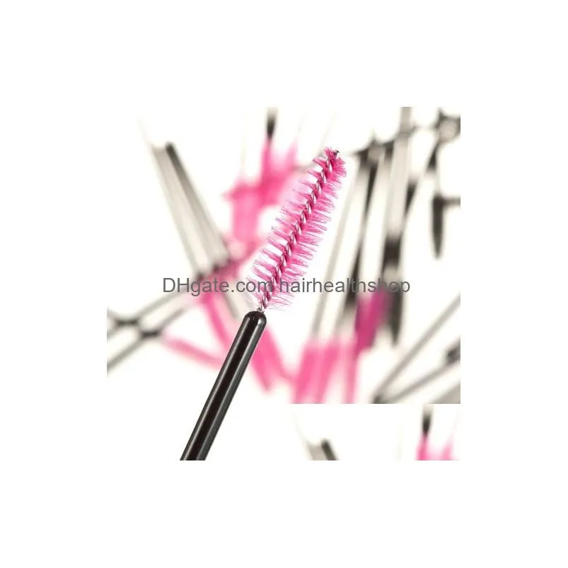 factory price 30 000pcs/lot new black disposable eyelash brush mascara wands applicator makeup cosmetic tool 4 colors