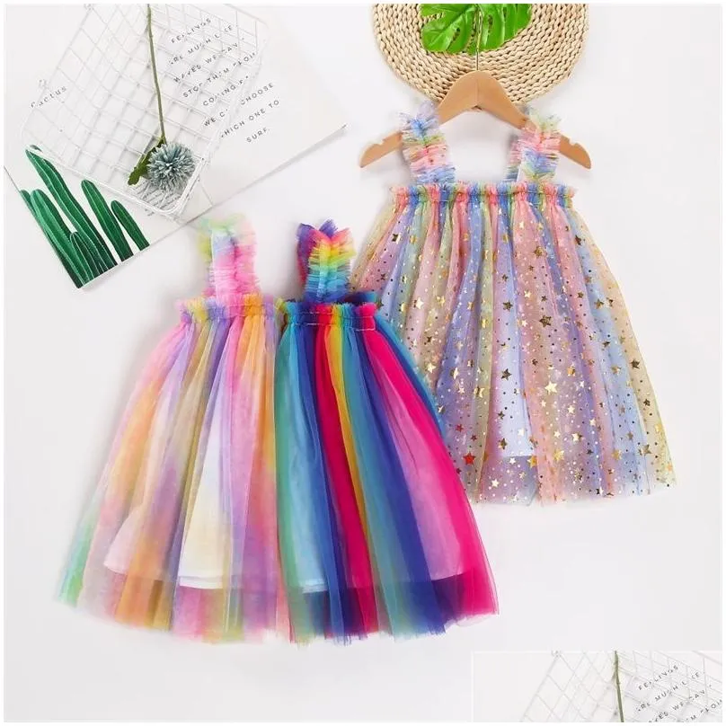 kids clothes girls tulle suspender skirts summer princess tutu dress ball gown a-line dress dance party costum casual skirt 3317 q2