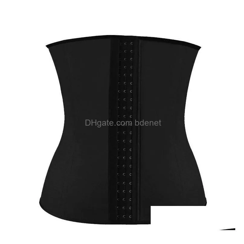 s-3xl 4 colors women latex rubber waist training cincher underbust corset body shaper shapewear