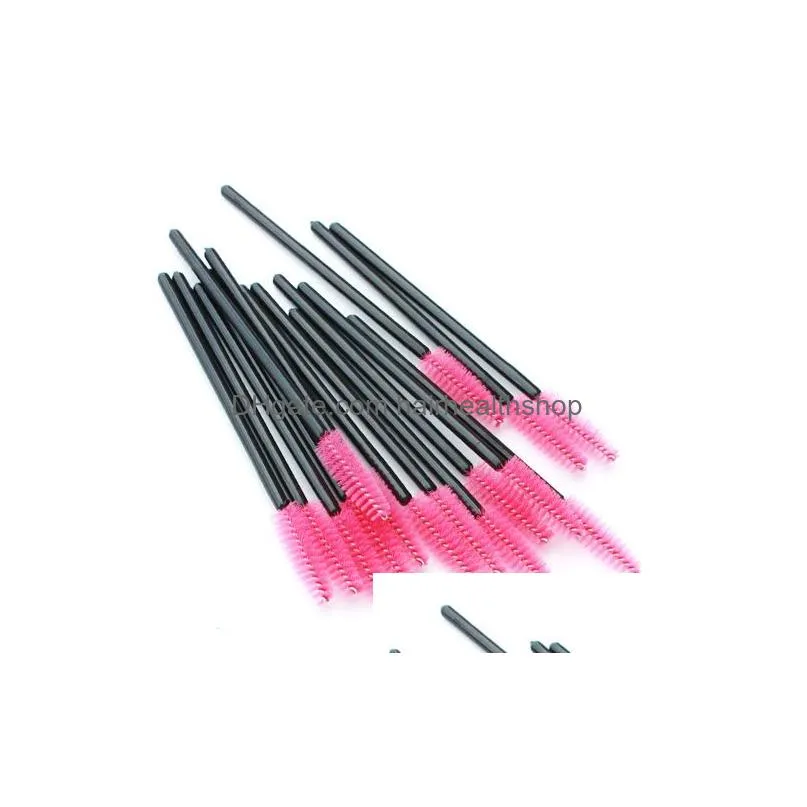 mascara wand brush for eyelash extension soft eyebrow brush eyelashe brushes makeup applicator extension disposable brushes 8 colors