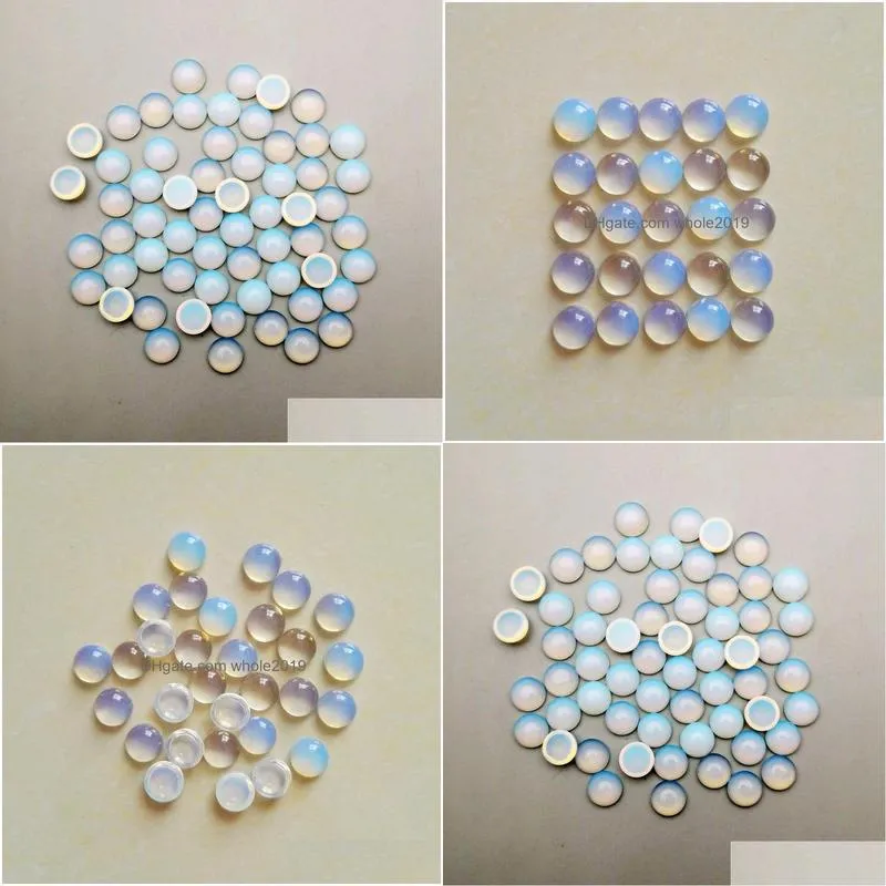 natural stone 6mm 8mm 10mm 12mm round loose beads opal face for natural stone necklace ring earrrings jewelry accessory