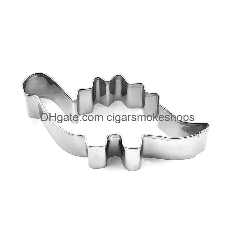 dinosaur cookie cutter set stainless steel animal fondant cake biscuit mold cake decorating baking tools jk2007xb