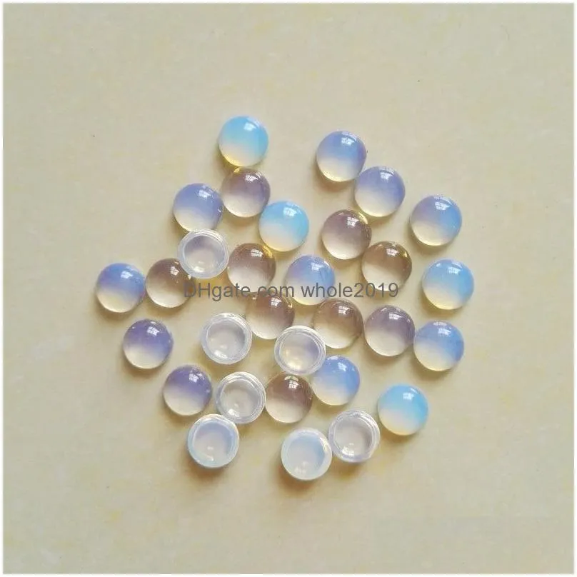 natural stone 6mm 8mm 10mm 12mm round loose beads opal face for natural stone necklace ring earrrings jewelry accessory