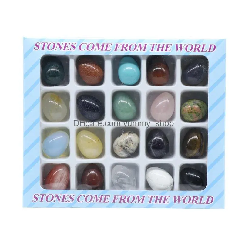 natural stone egg shaped 16x22mm crystal jade tiger eye small egg rose quartz amethyst tigers eye opal ornaments jewelry accessory
