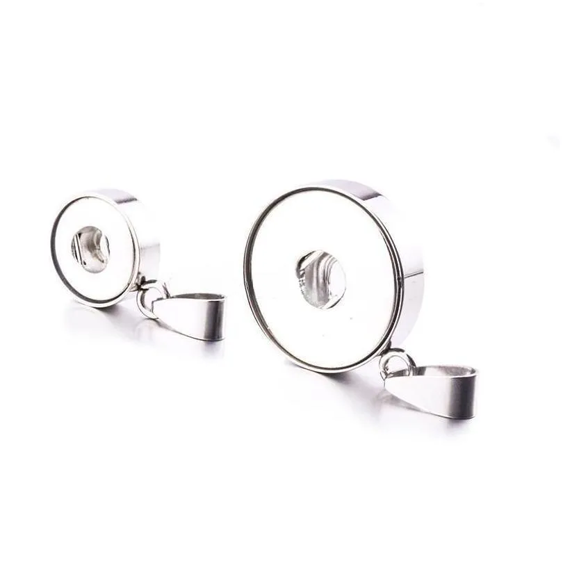 stainless steel 12mm 18mm snap button charms pendants buttons to make diy snaps bracelet necklace snap jewelry