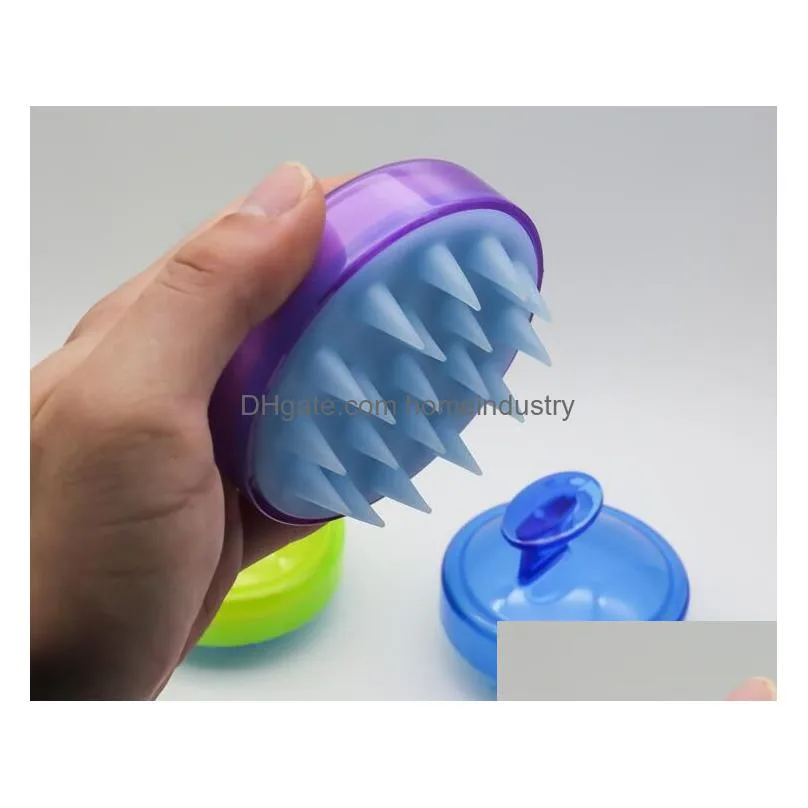 silicone shampoo scalp massage brush hair washing scalp cleanse comb deep care head massage scalp brush 2019