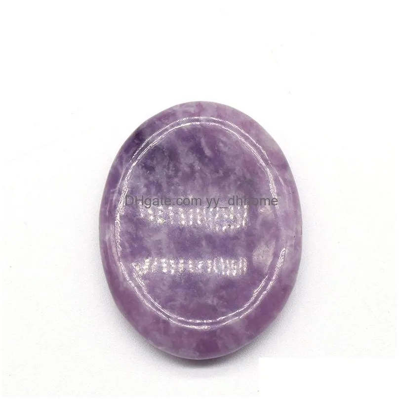 natural worry stone crystal jade face scraping board tiger mouth massager oval thumb print finger scraping piece
