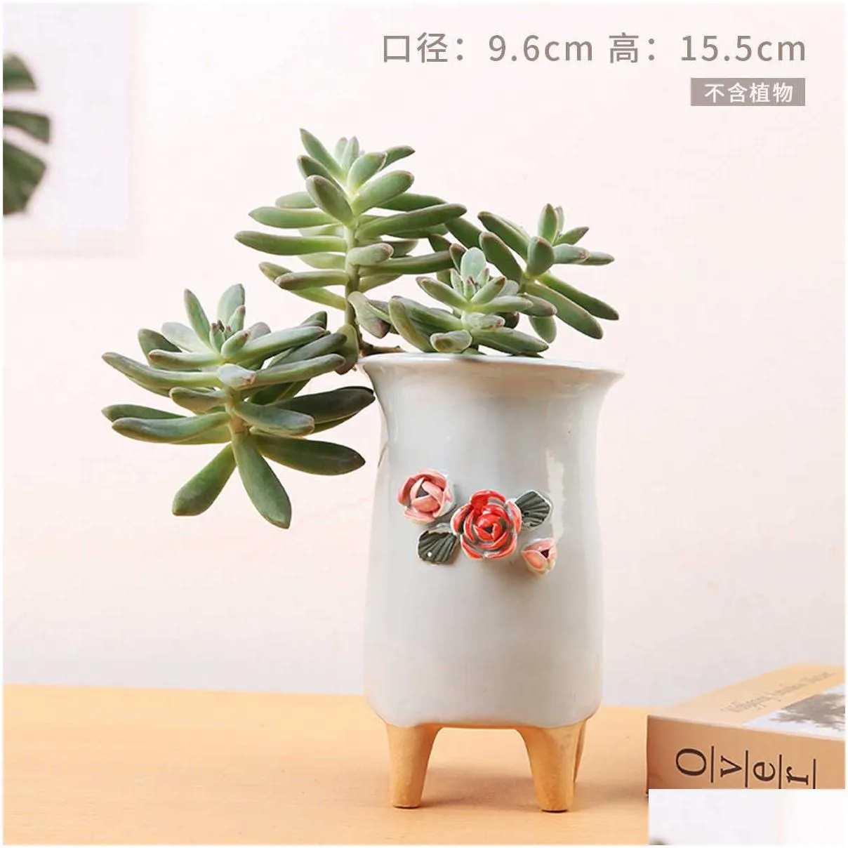 planters pots three-dimensional flower kneading ceramic succulent flowerpot handmade high style painted small basin container