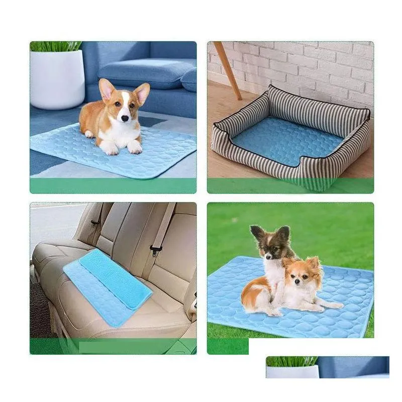breathable dog cooling mats pet summer sleeping pads for sofa/bed/car seat/floor