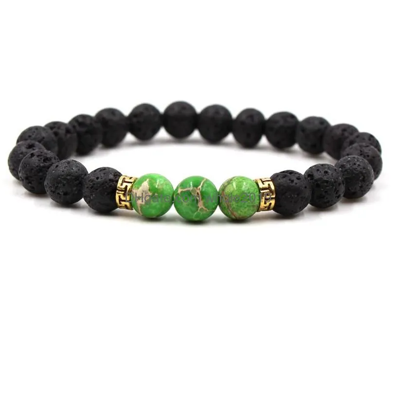 20colors 8mm black lava stone bead bracelet aromatherapy  oil diffuser bracelet for women men jewelry