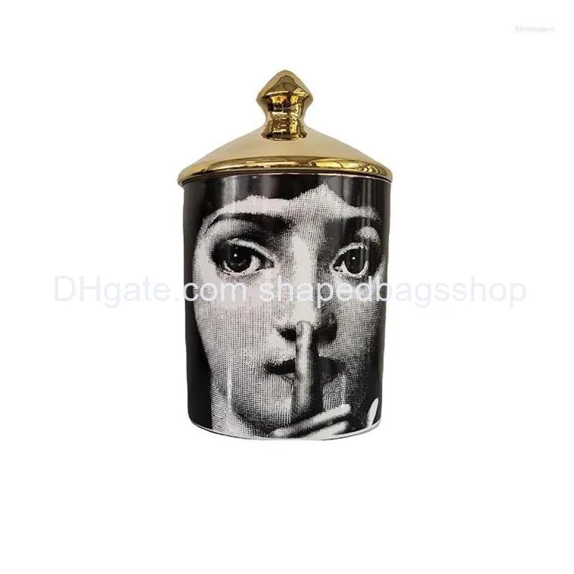 storage bottles lady face candle holders home decoration handmade ceramic jar flower arranging pots jewelry box retro human cup