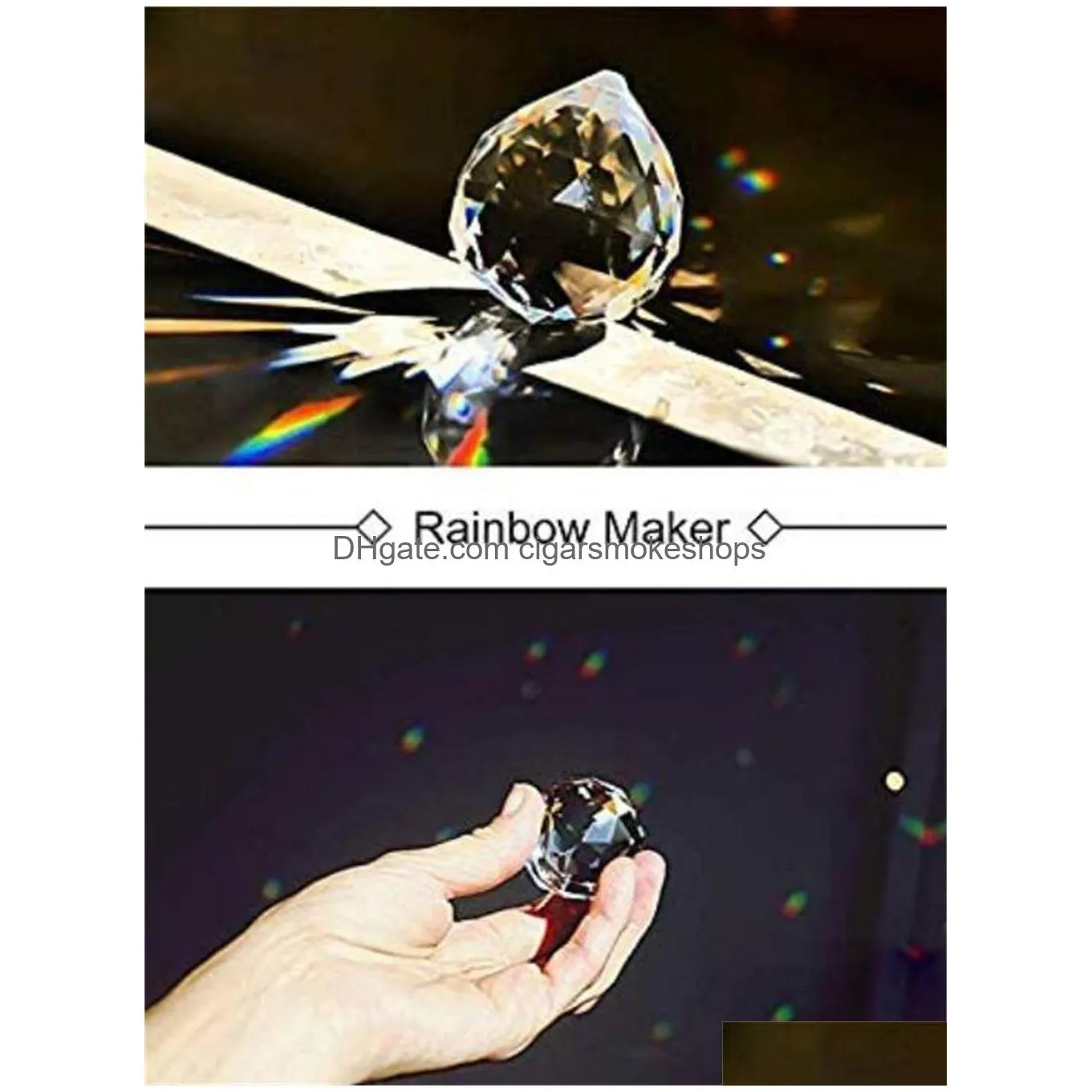 wholesale christmas decorations crystalsuncatcher clear crystal ball prism suncatcher rainbow pendants maker hanging crystals prisms for