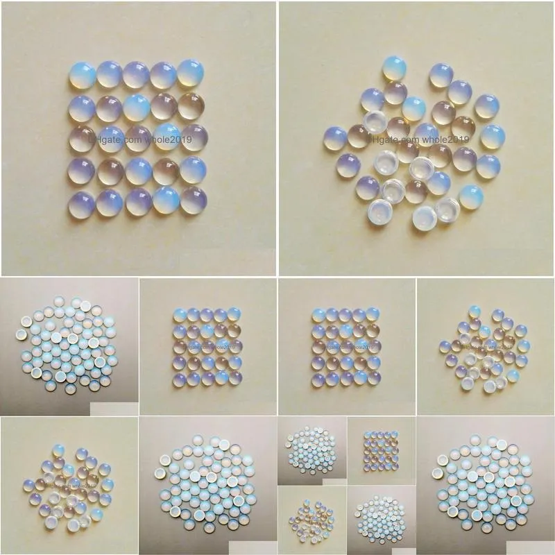 natural stone 6mm 8mm 10mm 12mm round loose beads opal face for natural stone necklace ring earrrings jewelry accessory