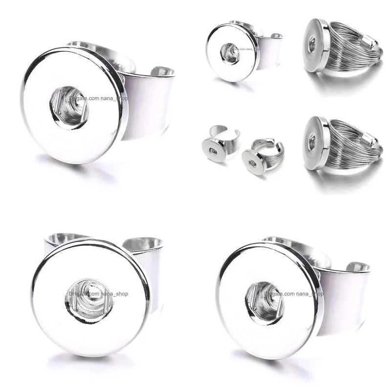 18mm snap button open ring 18mm snaps buttons rings for women jewelry