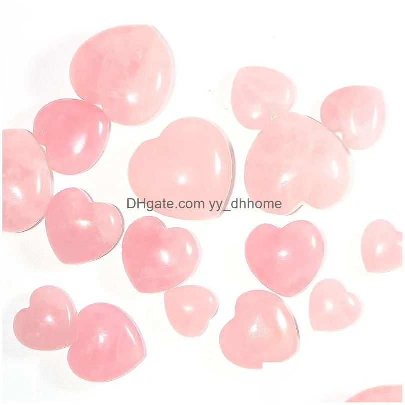 natural stone 25mm non-porous pink rose quartz heart chakra healing stone guides meditation ornaments jewelry accessory