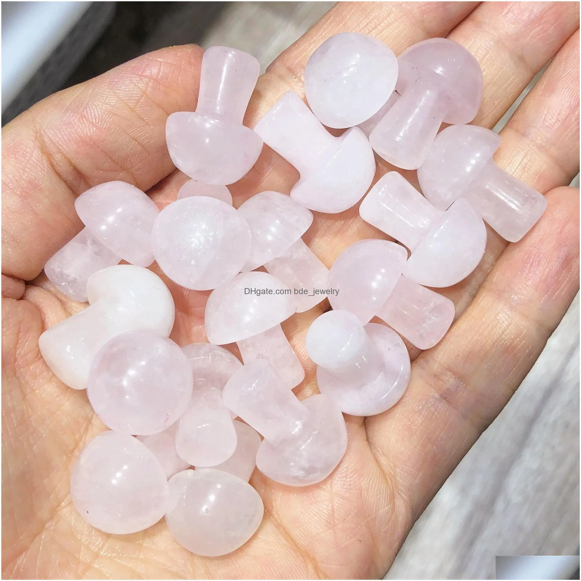 2cm mushroom reiki healing chakra natural stone ornament quartz mineral crystal tumbled gemstone home decoration jewelry making