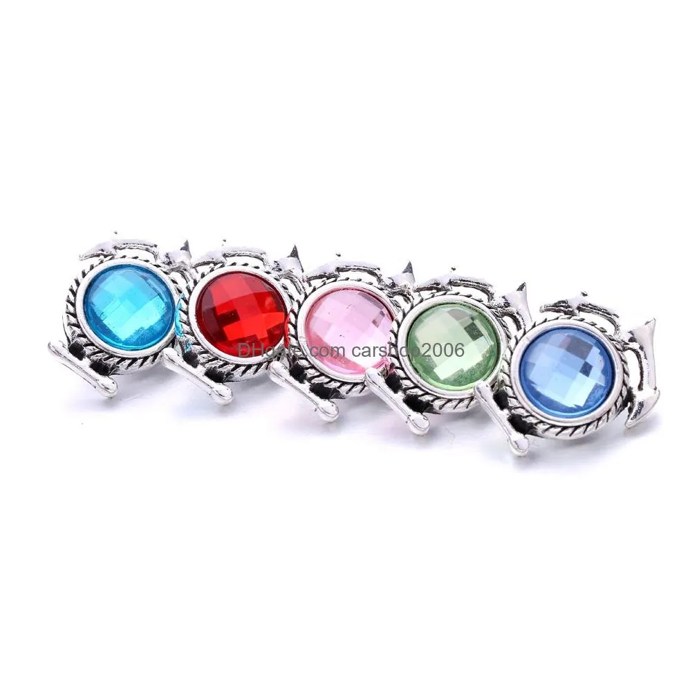 vintage styles crystal snap button clasps for 18mm snaps buttons bracelet necklace women jewelry