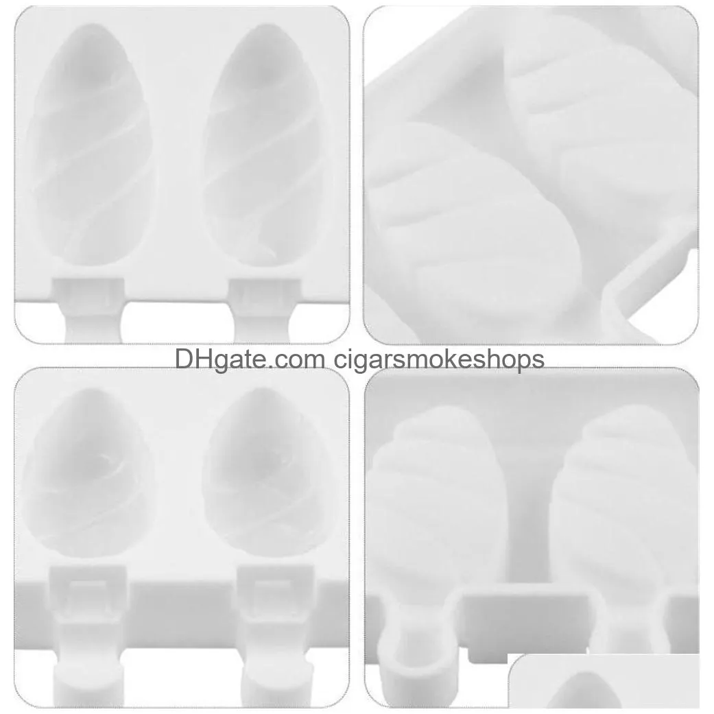 home garden silicone ice cream molds 4 cell ice cube tray food safe popsicle maker diy homemade zer ice lolly mould