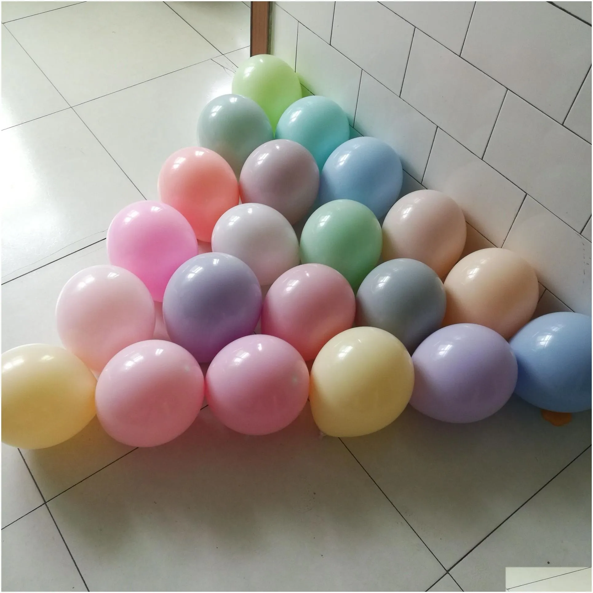 100pcs 12inch macaron balloon wedding baloons round gender reveal princess birthday party decorations kids adult mariage l0220