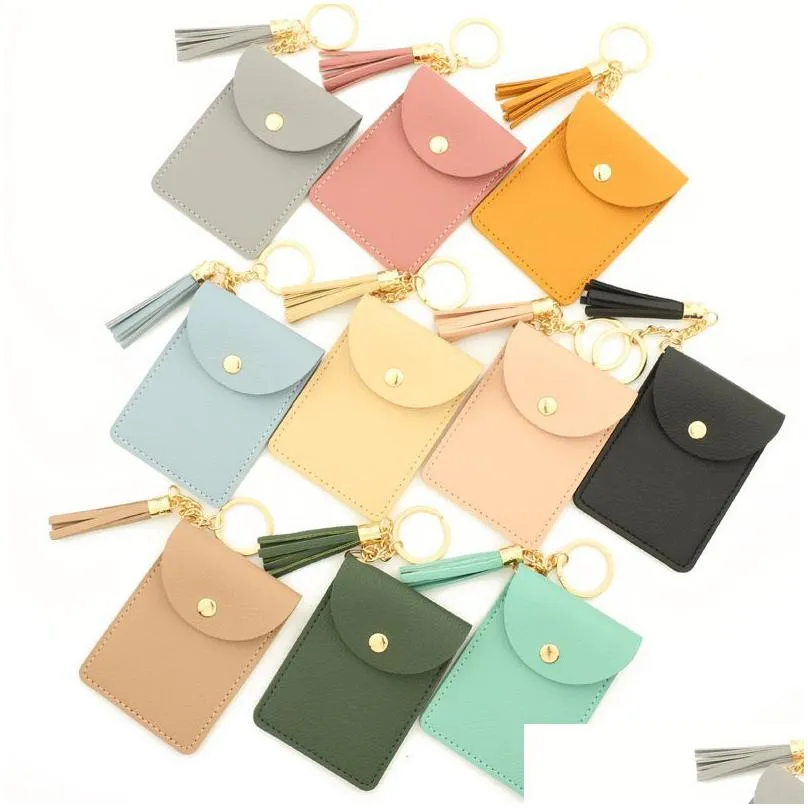 ups new women wristlet card holder silicone chain beaded bangle wallet bracelet keychain pocket coin purse leather tassel key ring