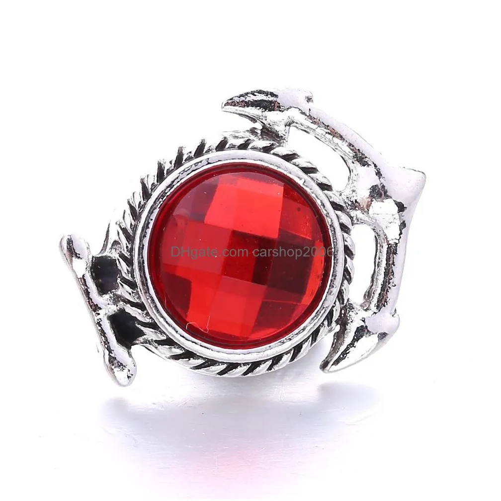 vintage styles crystal snap button clasps for 18mm snaps buttons bracelet necklace women jewelry