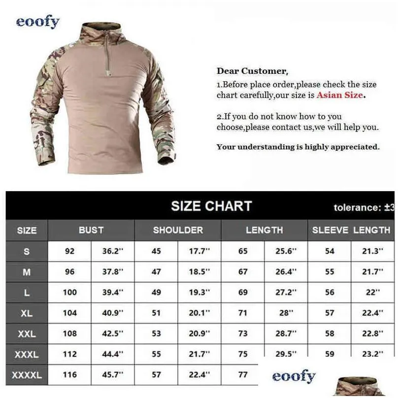 male military uniform tactical long sleeve t shirt men camouflage army combat shirt airsoft paintball clothes multicam shirt top h1223