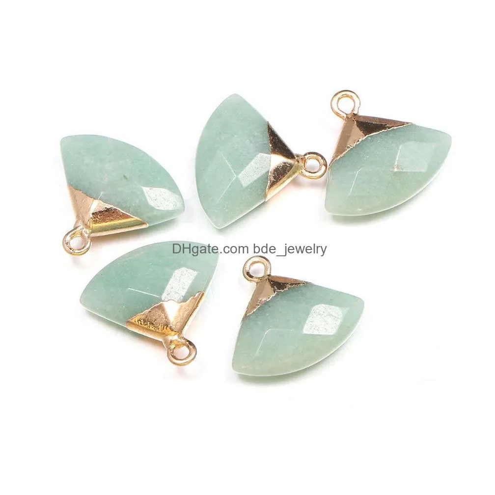 natural stone sector rose quartz lapis lazuli turquoise pendant charms diy for druzy bracelet necklace earrings jewelry making