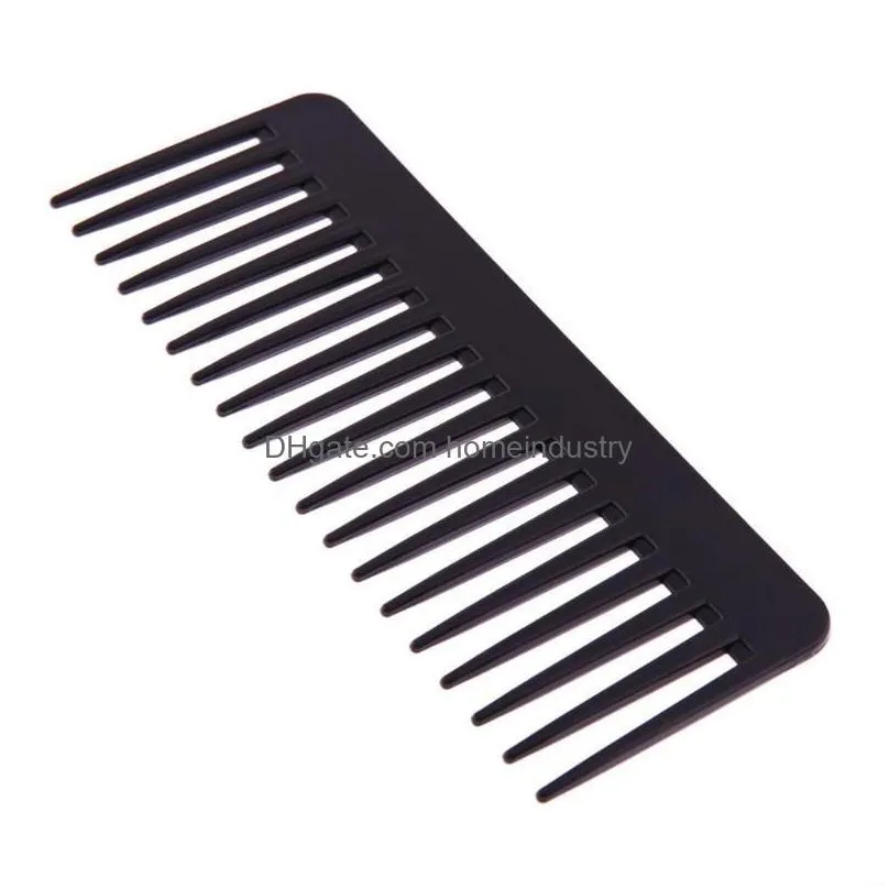 hair brushes black plastic wide teeth comb wavy hair styling detangling