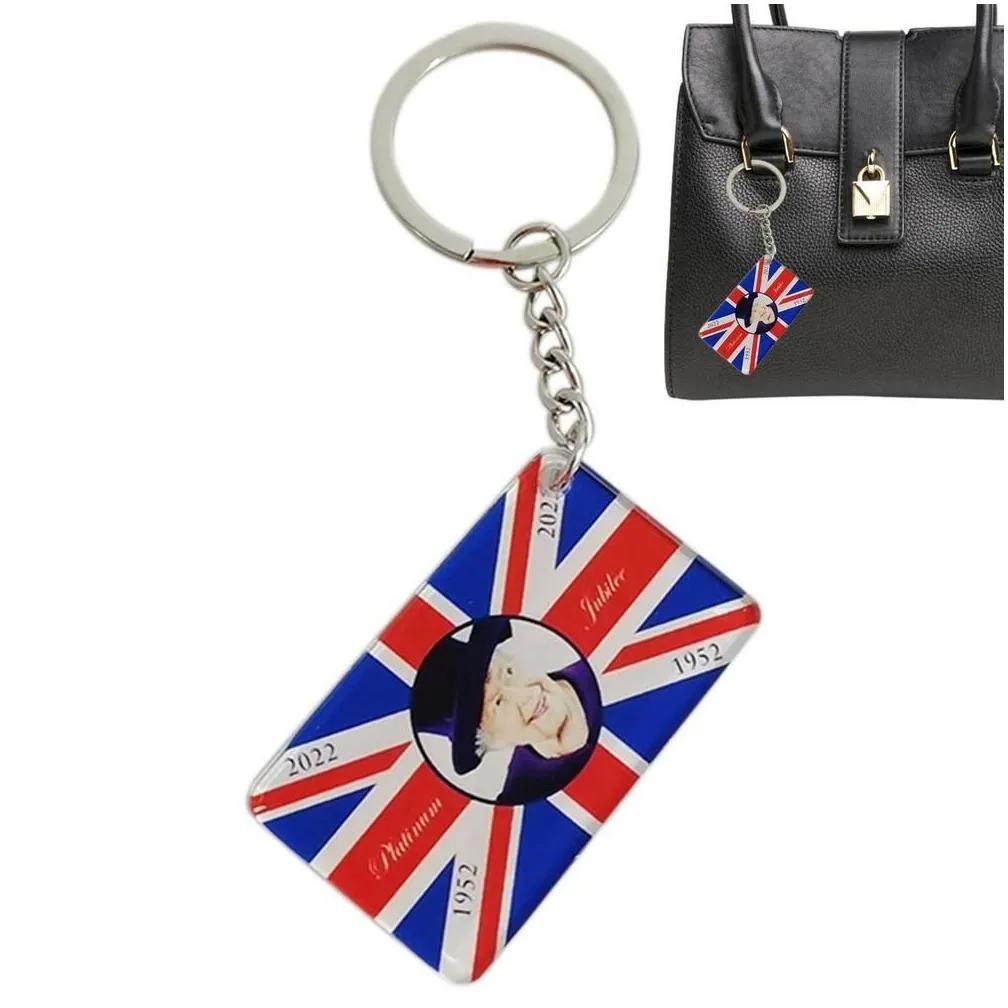 souvenir collection key ring platinum jubilee queen elizabeth ii hanging ornaments keychain wly935